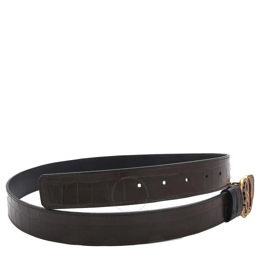 Bally Reversible Emblem Crocodile Leather Belt 3