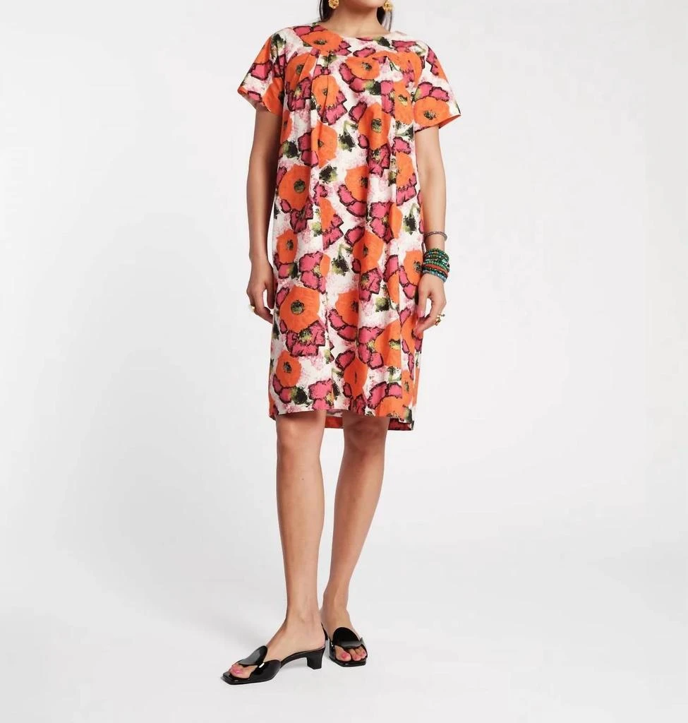 Frances Valentine Easy Dress In Pink/orange 1
