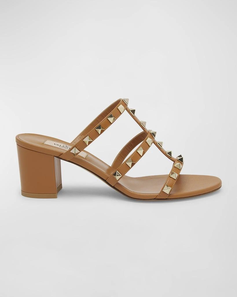 Valentino Rockstud Caged Block-Heel Slide Sandals 1