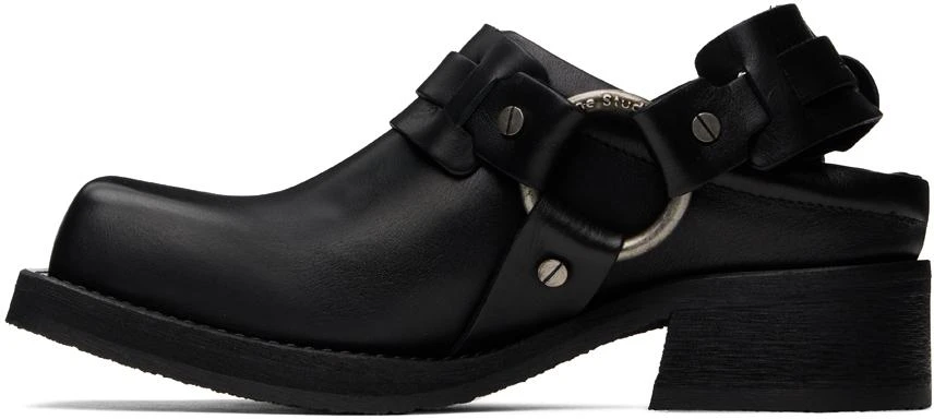 Acne Studios Black Leather Buckle Loafers 3