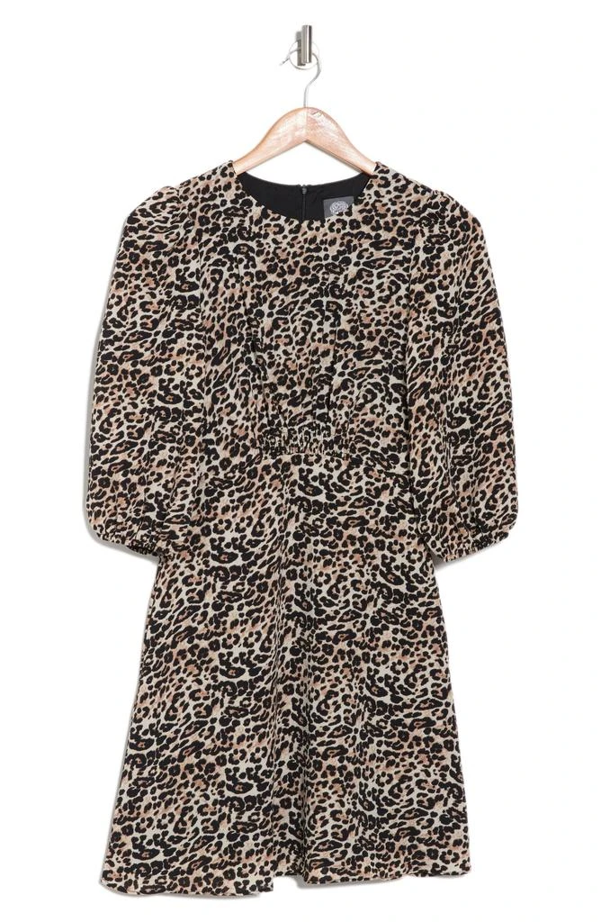 Vince Camuto Leopard Print Puff Sleeve Flared Dress 1