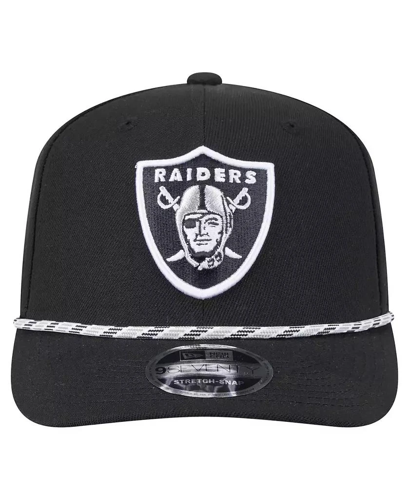 New Era Men's Black Las Vegas Raiders Gameday Multi Rope 9SEVENTY Stretch-Snap Hat 2