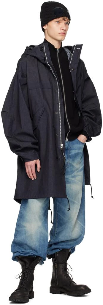 Junya Watanabe Navy C.P. Company Edition Denim Coat 5