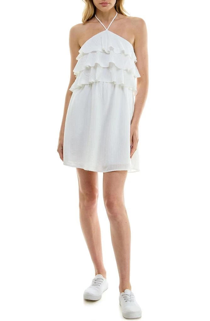 Tiered Halter Seersucker Minidress  On Sale Now with Up to 78% Off |  Discover Exclusive Deals & Savings at BeyondStyle  Authentic Speechless  female|dress|dresses|women|clothing with Limited-Time Discounts, Free  Shipping, and Price