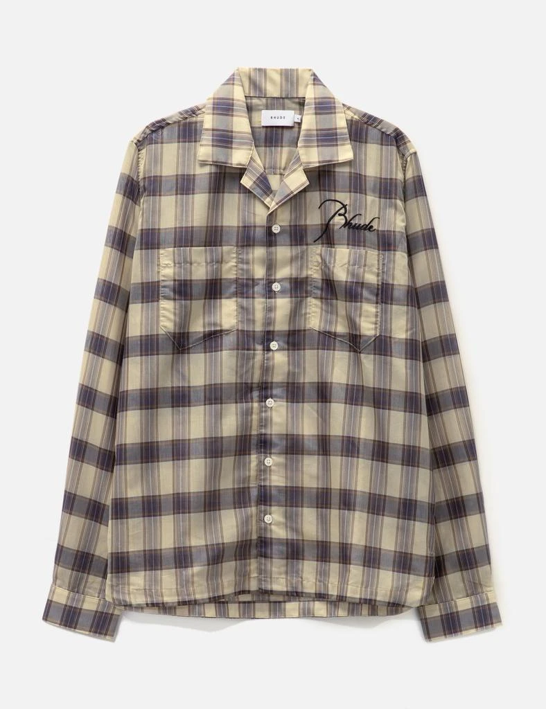 Rhude Sheer Plaid Button Down 1
