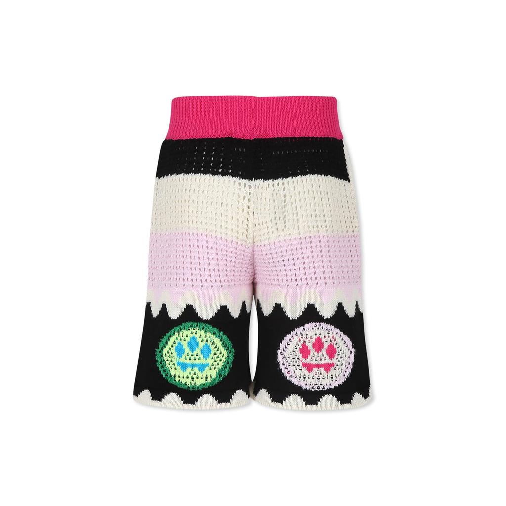 BARROW Black Shorts For Girl With Smiley