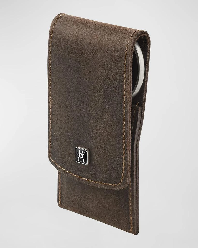 Zwilling Beauty Premium 4-Piece Brown Leather Case Set 2