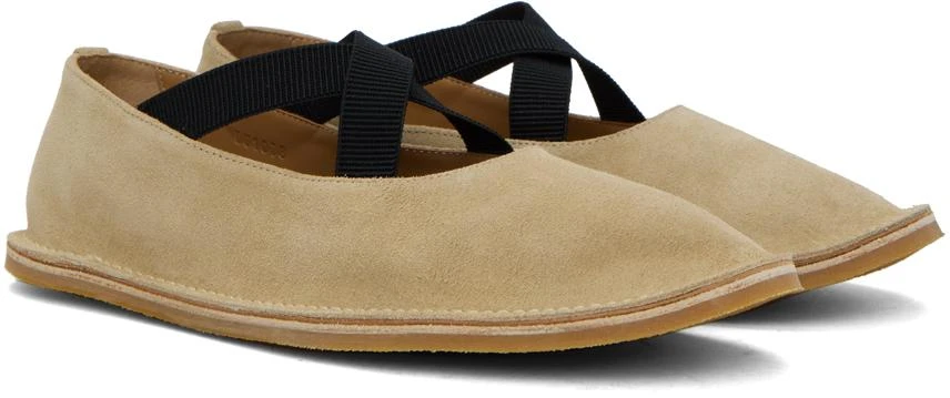 Dries Van Noten Beige Criss-Cross Loafers 4