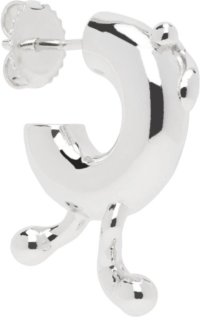 Maria Black Silver Potsdamer Hoop Single Earring 2
