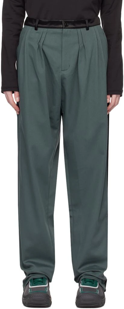 Kiko Kostadinov Green Ugo Side Trousers 1