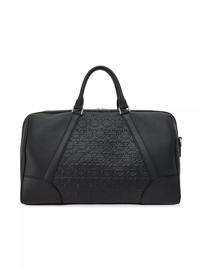 Salvatore Ferragamo Embossed Leather Travel Bag 1
