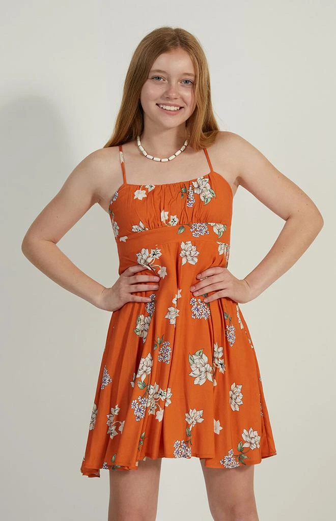 PacSun Kids Orange Strappy Tank Mini Dress 1