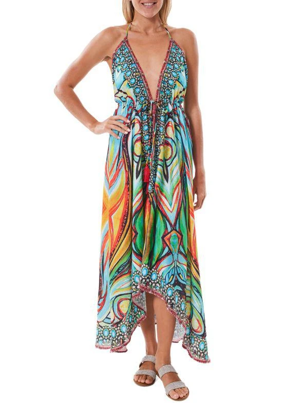 Ranee's Print Halter Coverup Dress 1