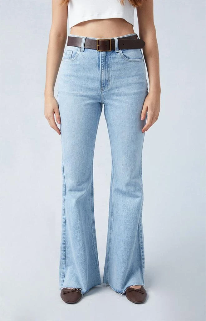 PacSun Eco Stretch Light Indigo High Waisted Flare Jeans 2