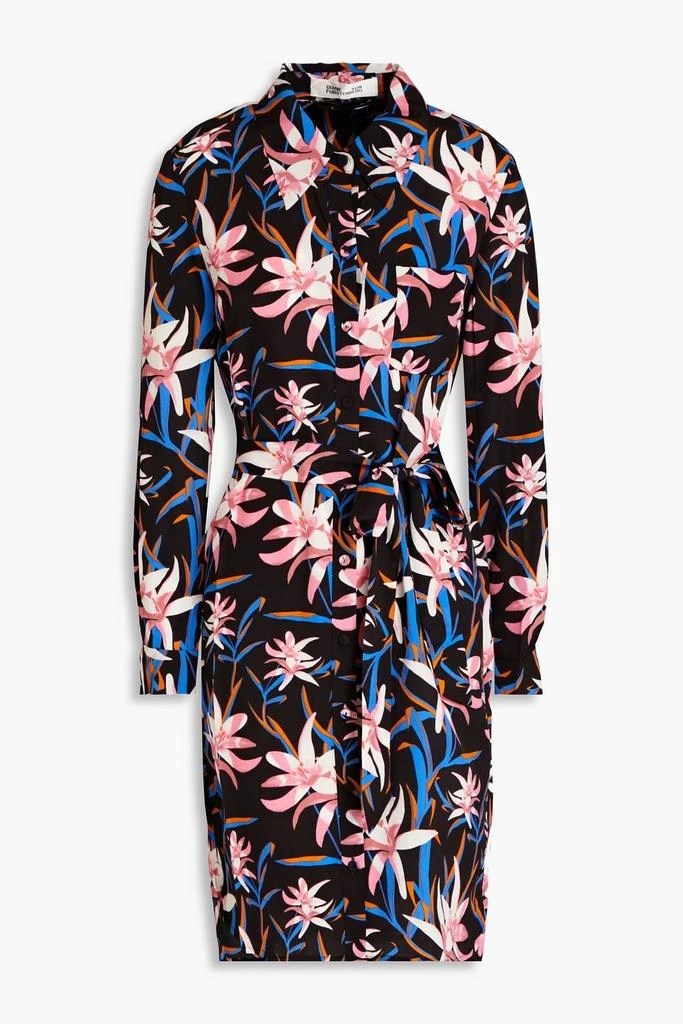 DIANE VON FURSTENBERG Prita floral-print crepe de chine shirt dress 1