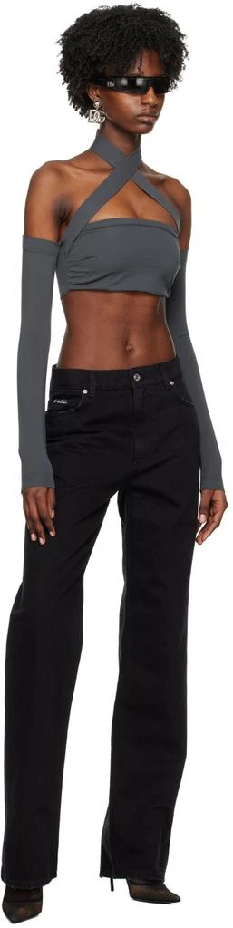 Dolce & Gabbana Gray Kim Kardashian Edition Off-The-Shoulder Top 4