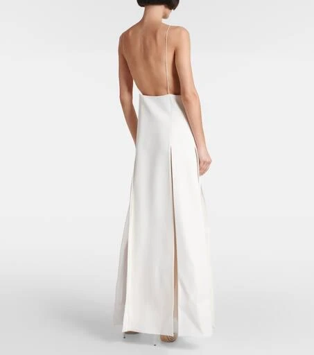 Khaite Nonya crêpe satin slip dress 3