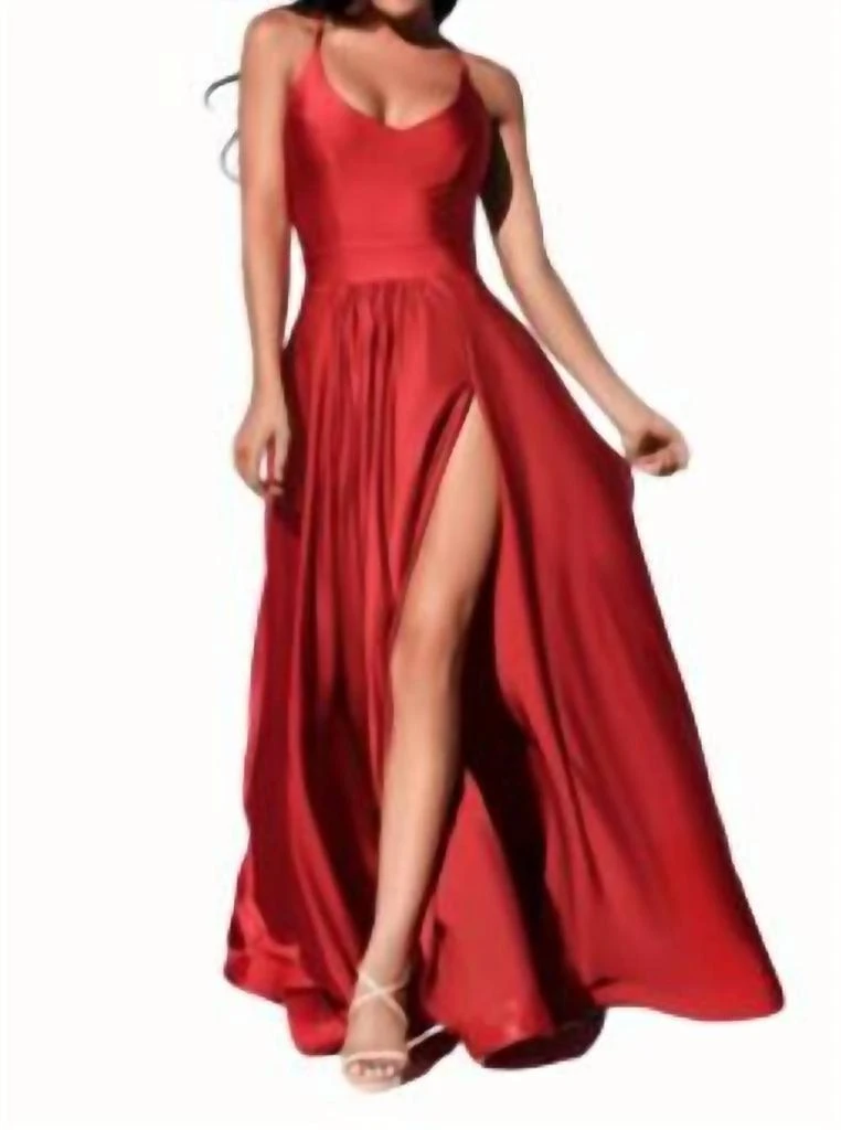 JESSICA ANGEL Jessica Angel - High Slit Jersey Gown