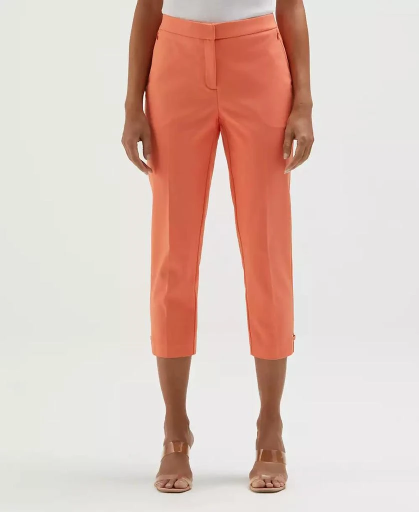 Rafaella Petite Satin Twill Capri Pull On Pants 1