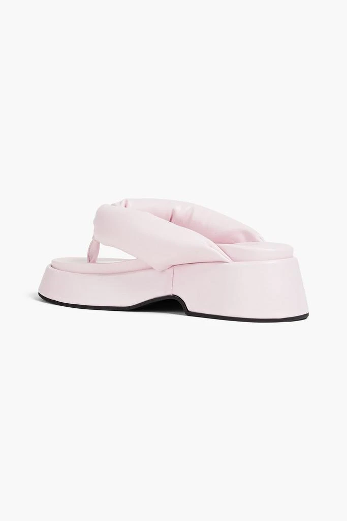 Ganni Padded faux leather platform sandals 3
