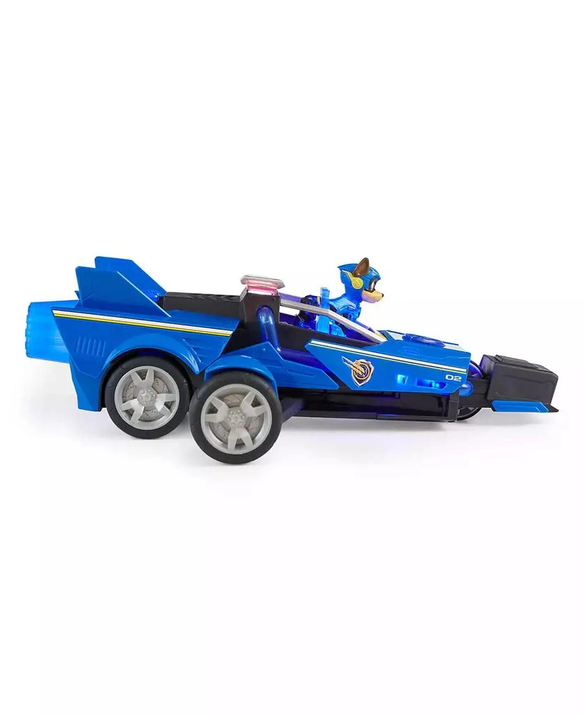 Paw Patrol The Mighty Movie, Chase's Mighty Converting Cruiser with Mighty Pups Action Figure, Lights and Sounds 3