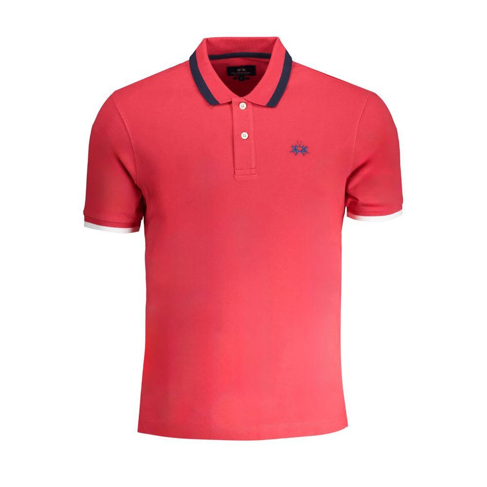 La Martina Red Cotton Polo Shirt 1