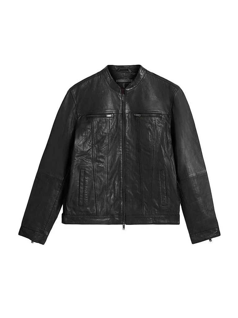 John Varvatos Zip-Front Leather Jacket