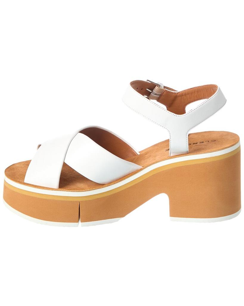 Clergerie Courtney Leather Platform Sandal