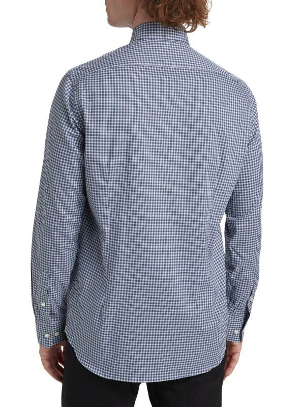 Saks Fifth Avenue COLLECTION Navy Check Shirt 2