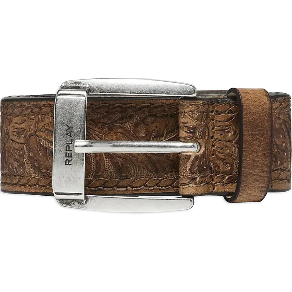 Replay Belt in Patterned Leather 1