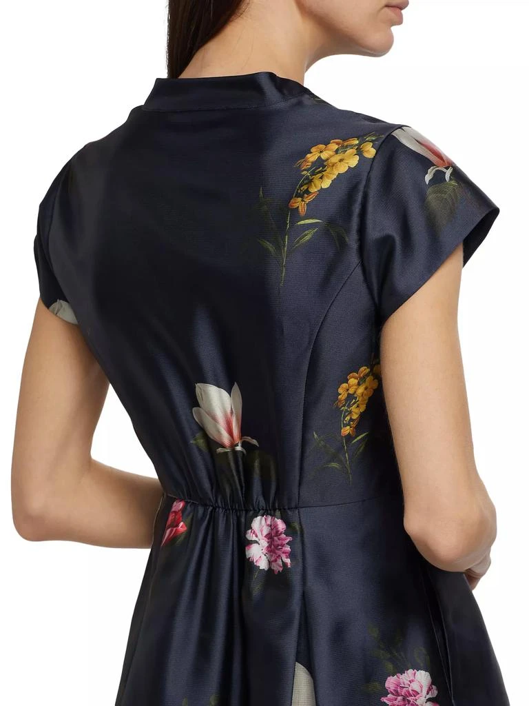 Sachin & Babi Marta Floral Satin A-line Gown 6