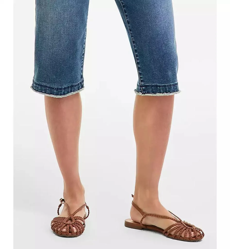Democracy Women's "Ab" Solution Skimmer Frayed Cropped Jeans 5