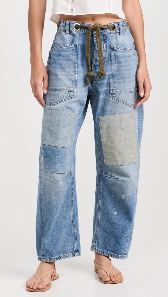 Free People Moxie Pull-On Barrel Jeans