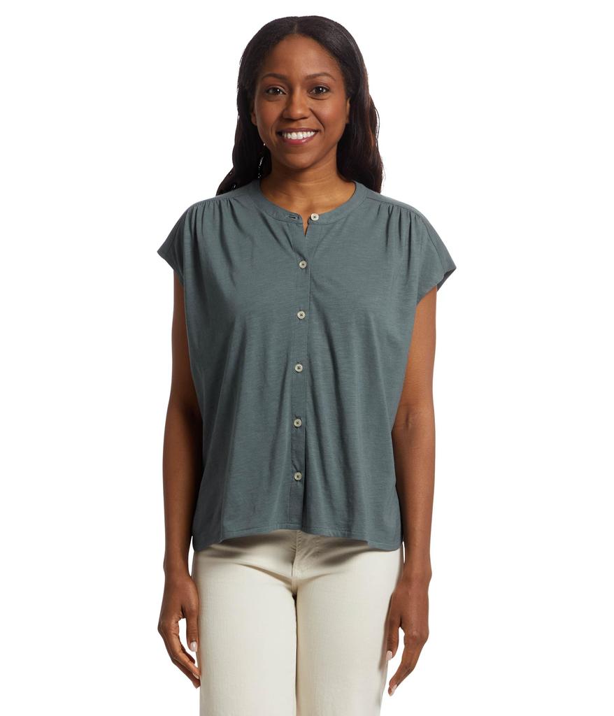 Lilla P Relaxed Button Down Tee