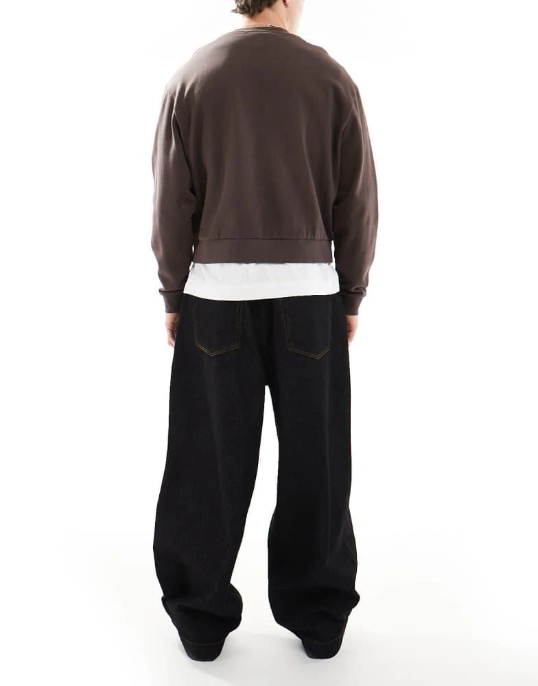 ASOS ASOS DESIGN baggy balloon jeans in raw black 3