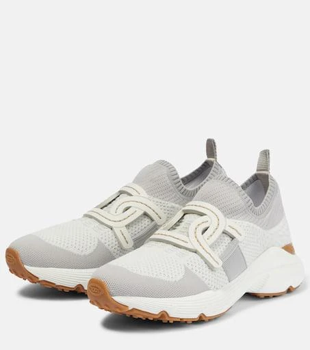 Tod's Leather-trimmed knit sneakers 5
