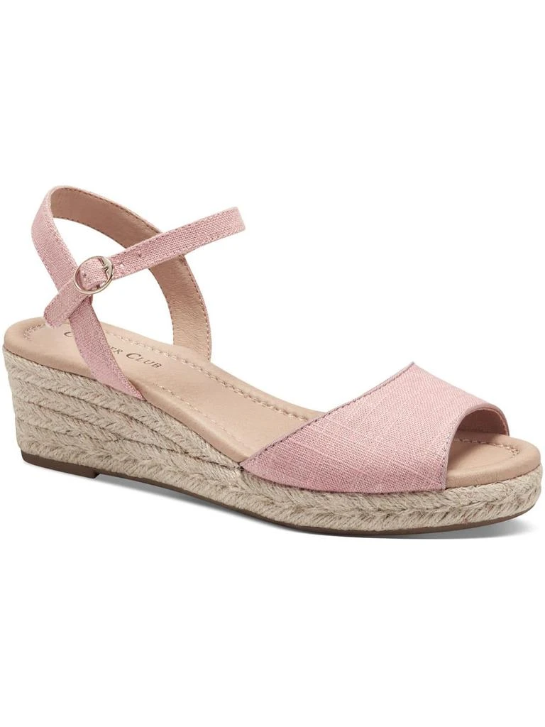 Charter Club Luchia Womens Canvas Buckle Wedge Sandals 5