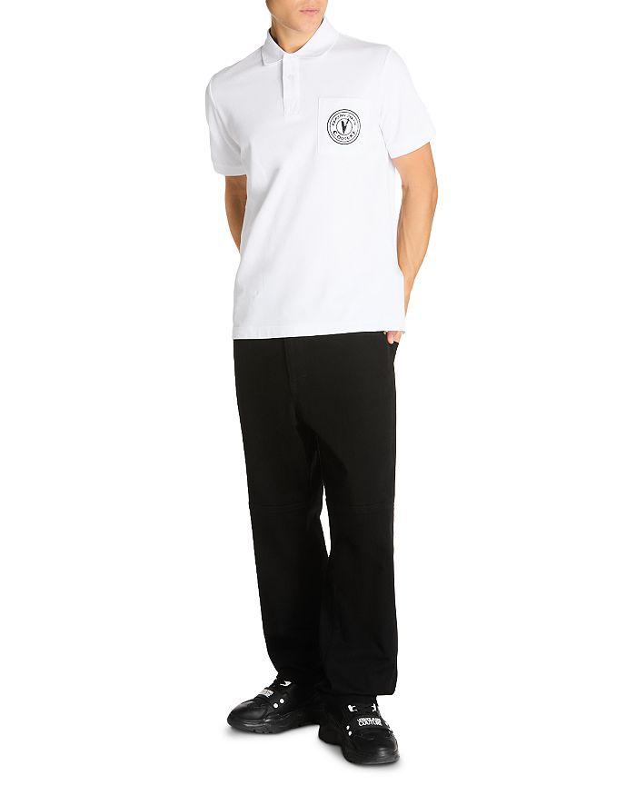 Versace Regular Fit Logo Piqué Polo