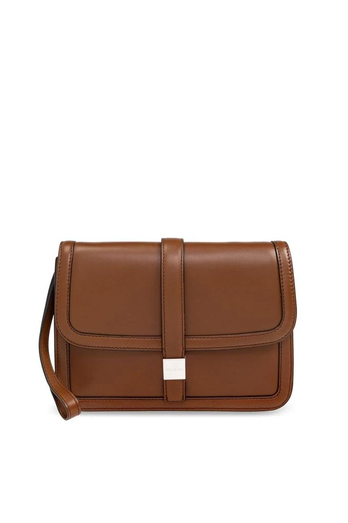 Max Mara Max Mara Logo Engraved Foldover Top Clutch Bag 1