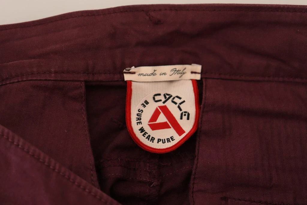 CYCLE CYCLE Maroon Cotton Stretch Skinny Casual  Pants 8