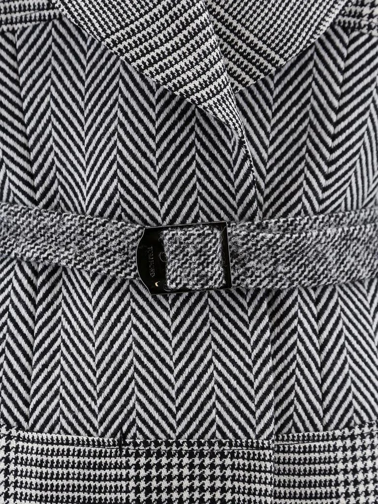 Tom Ford Tom Ford Houndstooth-Pattern Straight Hem Belted Coat 3