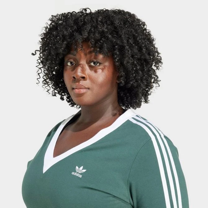Adidas Women's adidas Adicolor 3-Stripes V-Neck Maxi Dress (Plus Size) 5