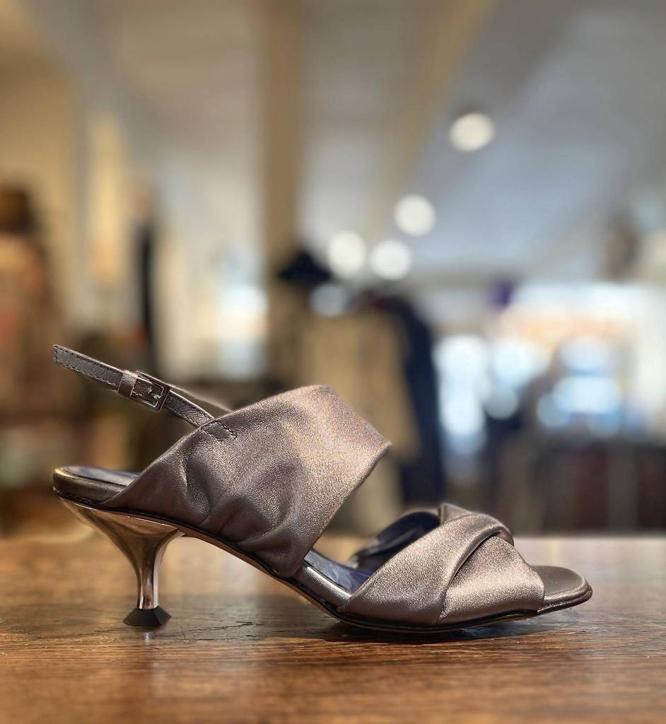 Amalfi by Rangoni Tirana Twisted 2Band Sandal - Medium Width In Pewter