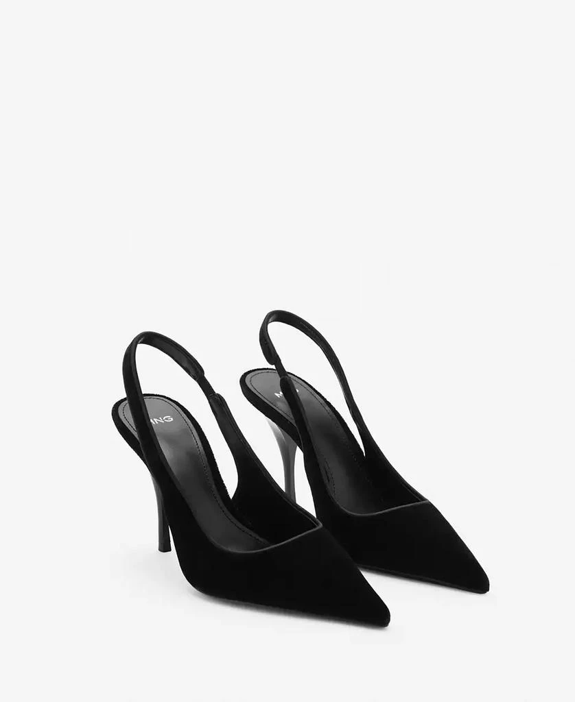 Mango Women's Velvet Heeled Shoes 1