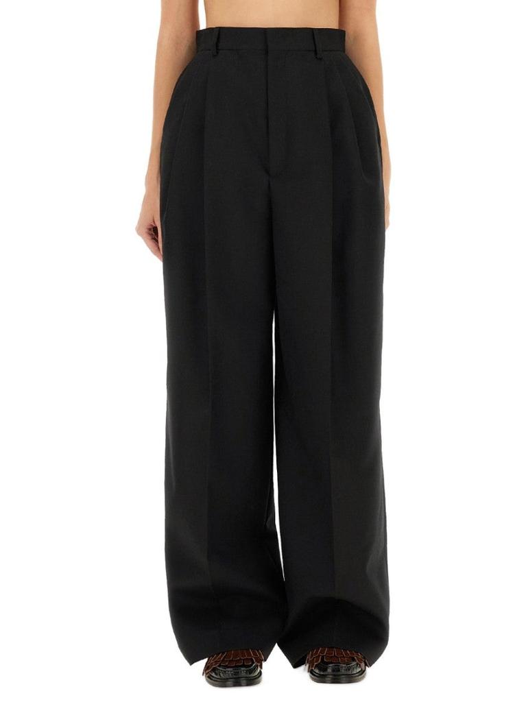 Moschino Tailored Black Trousers With Refined Cuffs