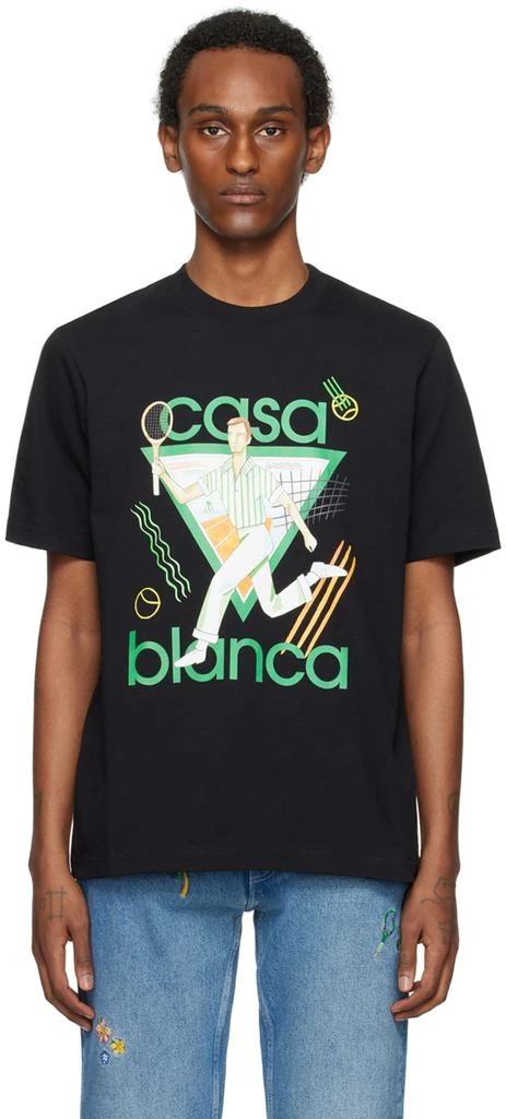 Casablanca SSENSE Exclusive Black 'Le Jeu' T-Shirt 1