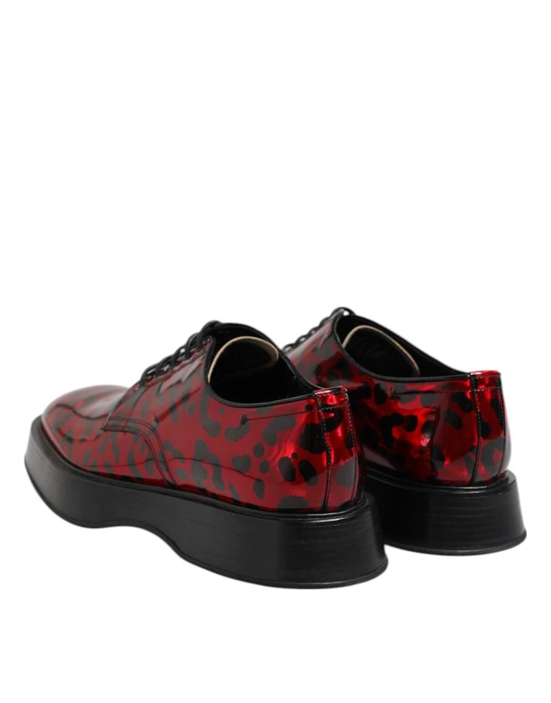Dolce & Gabbana Leopard Derby Formal Men Dress Men's Shoes 5