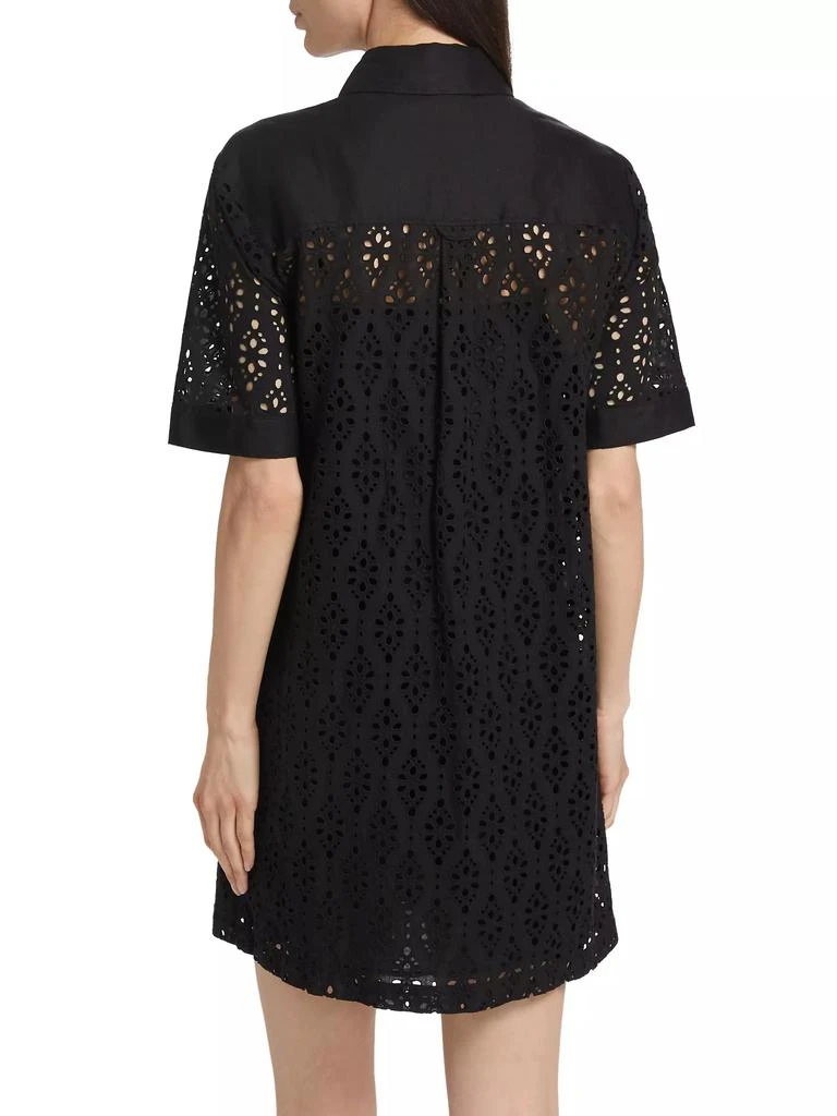 VERONICA BEARD Rafaela Eyelet Mini Shirtdress 5