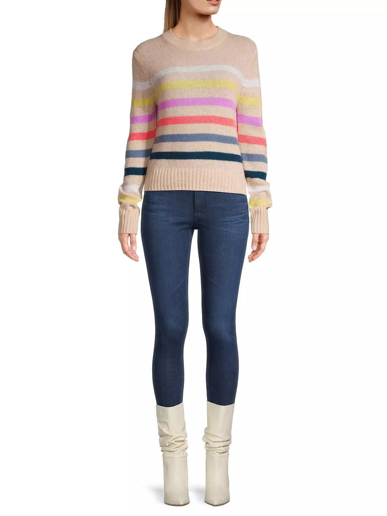 White + Warren Cashmere Featherweight Striped Sweater 2