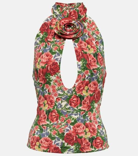 Magda Butrym Floral halterneck top 1